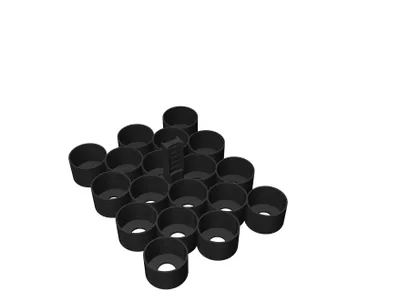 Produktbild von Farbhalter Citadel 18 Fächer schwarz für 18/24 ml Farbtöpfe