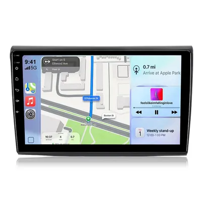 Obrázok produktu pre Hexinex 9-palcové autorádio s Androidom 15, CarPlay, 4 GB RAM + 64 GB úložiska, určené pre Fiat Bravo (2007–2012), s GPS navigáciou, Wi-Fi, Bluetooth, ovládaním na volante (SWC), FM rádiom, RDS a 2DIN konektorom, s USB portom
