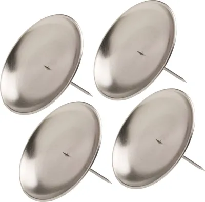 Produktbild von 4x Adventskranz Kerzenteller Ø12cm Kranzteller Advent Messing Silber matt Deko