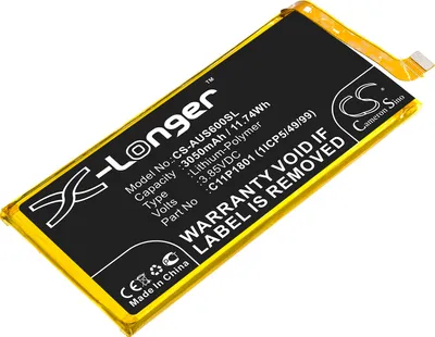 Zdjęcie produktu dla TECHTEK Bateria kompatybilny z [Asus] ROG Phone, ZS600KL zastępuje 0B200-03010300, kompatybilny z C11P1801 (1ICP5/49/99)