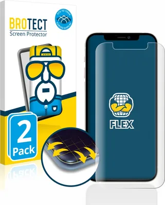 Produktbild von 2x BROTECT Fullscreen Schutzfolie für Apple iPhone 12 / 12 Pro Displayschutz Folie Fullcover Klar Transparent