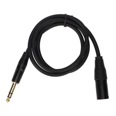 Imagen del producto de Cable de 6,35 mm a XLR, cable de conector macho de 6,35 mm a conector macho XLR, cable de conector macho de 1/4 de pulgada a conector macho XLR, cable balanceado de 1/4 de pulgada a XLR, cable de micrófono estéreo de 6,35 mm a XLR, cable de audio de 6,35 mm a XLR
