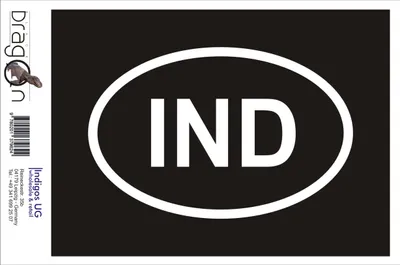 Produktbild von Aufkleber / Autoaufkleber - JDM / Die cut / Auto / OEM - Indien IND - 60x110 mm gold - Heckscheibe / Heckscheibenaufkleber