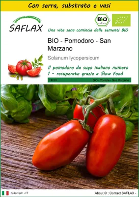 Immagine prodotto di SAFLAX Insieme di coltivazione -- Pomodoro - San Marzano - 15 semi - Solanum