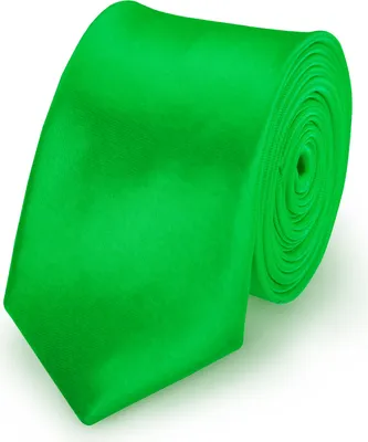 Produktbild von Krawatte Grün slim aus Polyester einfarbig uni schmale 5 cm