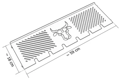 Produktbild von Warmhalterost passend für Burnhard Gasgrill Fred Serie | Edelstahl, Größe:58cm Rost