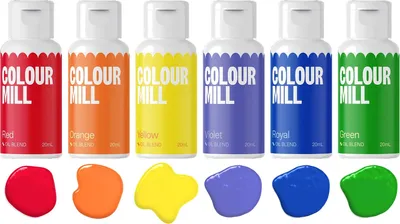 Produktbild von Colour Mill Öl Lebensmittelfarbe Regenbogenmix 6 x 20 ml