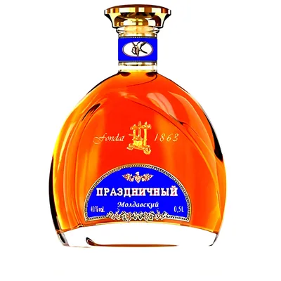 Produktbild von Weinbrand Prazdnichnyj 5 Jahre Reifezeit 0,5L 40% vol.