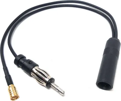 Produktbild von System-S DAB DAB+ Antennensplitter AM/FM und DAB Konverter Din Buchse zu DIN Stecker und SMB Stecker