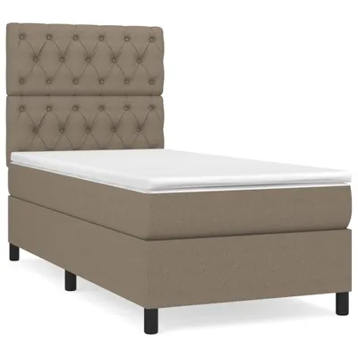 Produktbild von vidaXL Boxspringbett mit Matratze Taupe 80x200 cm Stoff