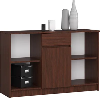 Produktbild von Akord Anrichte Mit 1 Schublade Und 1 Tür Wenge 120X40X77 Cm