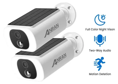 Image de Caméra de surveillance extérieure sans fil - Caméra de sécurité - Caméra de surveillance - Caméra Wi-Fi - Caméra à panneau solaire