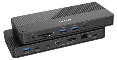 Zdjęcie produktu dla UNITEK D1117AGY01-EU, Przewodowy i Bezprzewodowy, USB4, 85 W, 3,5 mm, 25000 Mbit/s, Szary