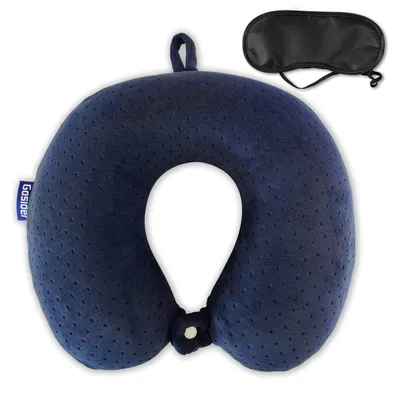 Productafbeelding van Reiskussen van traagschuim, U-vorm, blauw, 30x30x10 cm
