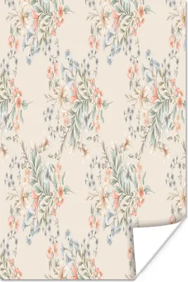 Produktbild von MuchoWow® Poster Blumen - Blumenstrauß - Pastell 40x60 cm - Plakate für die Wand - Poster Babyzimmer