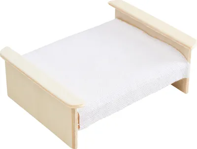 Produktbild von Miniatur Bett, ca. 9 x 7 x 3,5 cm, Natur