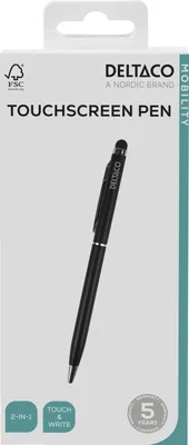 Produktbild von 2-in-1-Stift, Schreiben mit Tinte und Verwenden für Touchscreens, schwarz
