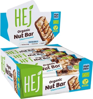 Produktbild von HEJ Natural Organic Nut Bar (12x40g) Choco Coconut - Riegel - Energie-Riegel
