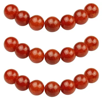 Zdjęcie produktu dla Koraliki do nawlekania, 10 mm, czerwone, 35 sztuk, agat, półszlachetny kamień