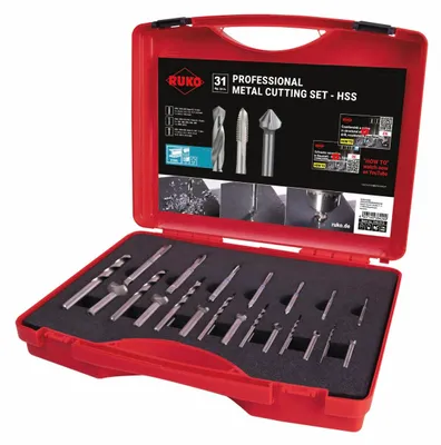 Produktbild von RUKO Profi-Set für Gewindeschneiden HSS - 31-tlg.