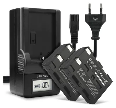 Produktbild von CELLONIC 2x Akku für Kamera Kompatibel mit Pentax K10D, K20D, D-LI50 - (1600mAh, 7.4V) + Ladegerät