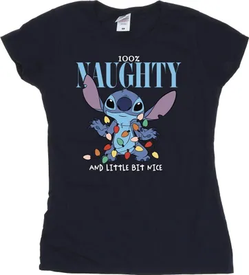 Produktbild von Disney - "Naughty & Nice" T-Shirt für Damen BI26102 (S) (Marineblau)
