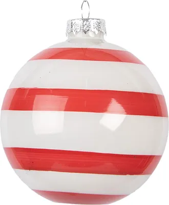 Produktbild von Clayre & Eef Weihnachtskugel Ø 8x8 cm Rot Rosa Glas