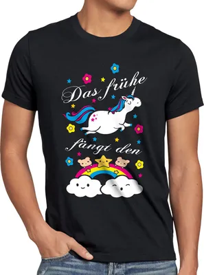 Produktbild von style3 Das frühe Einhorn fängt den Regenbogen Herren T-Shirt