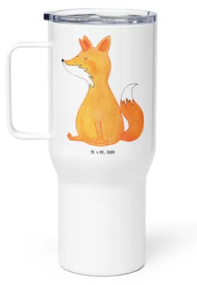 Produktbild von Mr. & Mrs. Panda Mehrwegbecher Einhorn Wunsch - Weiß - Geschenk, To-Go-Becher, Teetasse, Edelstahlbecher, Füchse, Unicorn, thermosbecher, Fuchshörnchen, Fuchs, Einhörner