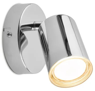 Produktbild von Briloner Wandleuchte IP44 Spritzwasserschutz 10x8,5 cm GU10 Fassung max. 9W Schwenkbar Chrom - Wandlampe Badezimmer Flur Wohnzimmer