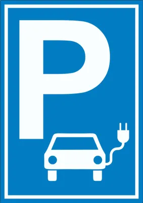 Produktbild von Parkplatz Elektrofahrzeug Aufkleber A0 (841x1189mm)
