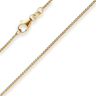 Produktbild von 1,1mm Zopfkette Goldkette Collier Halskette aus 333 Gold Gelbgold 45cm