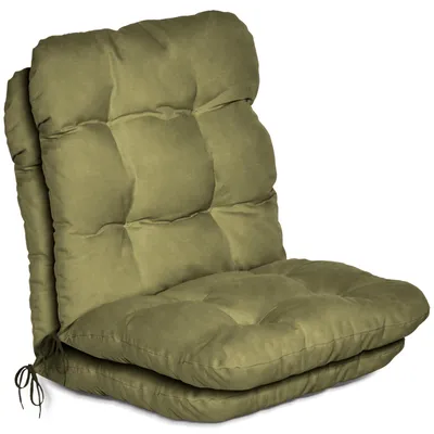 Produktbild von Beautissu 2er Set Niedriglehner Auflagen Set Flair NL, 100x50x8cm, Olivegrün