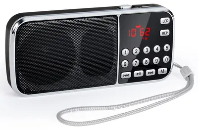 Productafbeelding van Draagbare Radio L-189, 3W FM-Radio met LED Zaklamp en Oplaadbare Batterij