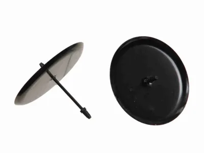 Produktbild von 4 Kerzenhalter 6cm Kerzenteller mit Dorn Kerzenpick Stecker Halter Adventskranz schwarz