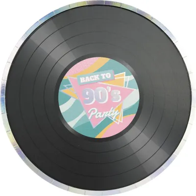 Produktbild von 8 Pappteller Vinyl 90er Jahre -