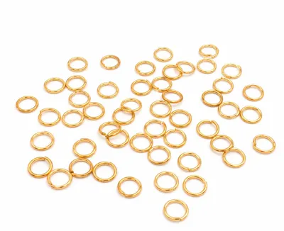 Produktbild von Vintageparts Biegeringe Messing goldfarben 8mm 50 Stück