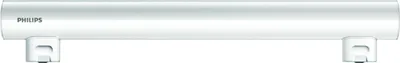 A white Philips LED light tube with mounting brackets on a white background.
