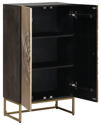 Produktbild von Eleganten-Stil Anrichte Highboard - Wohnzimmerschrank - für Flur, Schlafzimmer - Messing 53,5x30x95 cm - Kommoden - Möbel26