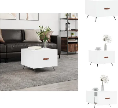 Obrázek produktu pro vidaXL Konferenční stolek bílý 50x50x40 cm materiál na bázi dřeva - Konferenční stolky