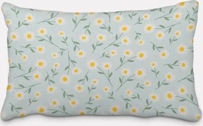 Produktbild von SCHÖNER LEBEN. Kissenhülle Gänseblümchen hellblau o. natur weiß Farbe hellblau Größe 60x80cm (HxB) 60x80cm (HxB) Größe
