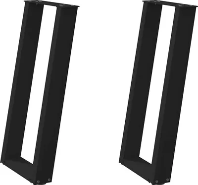 Obrázek produktu pro vidaXL Nohy konzolového stolu ve tvaru U 2 ks černé 28x(72-73) cm ocelové