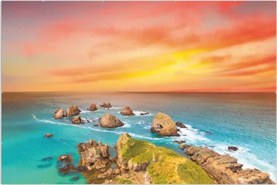 Produktbild von Wallario Wandbild Himmel am Abend, Größe: 61 x 91,5 cm, Poster mit rahmenlosen Bildhalter