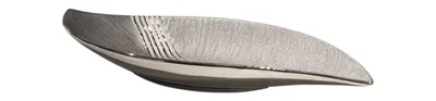 Immagine prodotto di Gilde Schale, "Bridgetown", gestreift, Keramik, grau, silberfarben, VE 1, L. 16.5 cm, B. 48.5 cm, H. 6 cm 43207 4009079432077