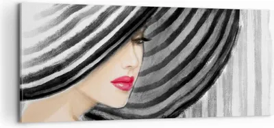 Produktbild von Bild auf Leinwand - Leinwandbild - frau stil mode - 100x40cm - Wand Bild - Wanddeko - Wandbilder - Leinwanddruck - Bilder - Kunstdruck - Wanddekoration - Leinwand bilder - Wandkunst - AB100x40-3926