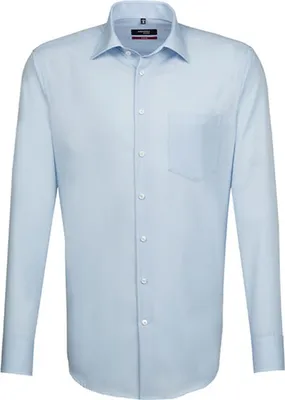 Immagine prodotto di Seidensticker BUSINESS Camicia da uomo a maniche lunghe Kent Regular Azzurro 45