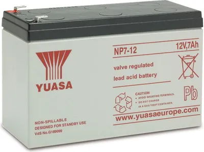 Produktbild von YUASA Blei-Akkumulator NP7-12, 12 V-/7 Ah