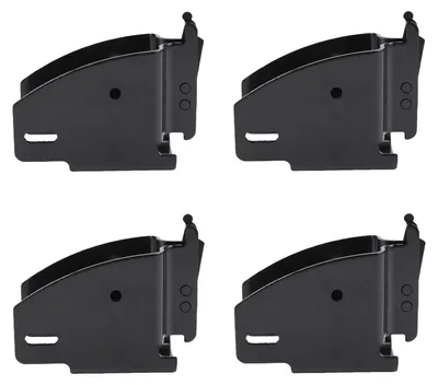Imagen del producto de 4 conectores finales para vigas de madera con sistema E, de alta resistencia, para almacenamiento, vigas de madera, soportes para camiones, remolques, furgonetas, vehículos recreativos y remolques de carga. Acabado en , obtenidos mediante electroforesis