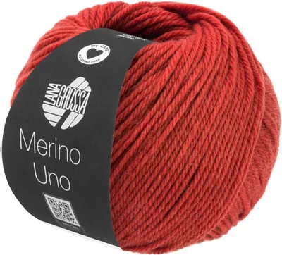 Immagine prodotto di Lana Grossa MERINO UNO 50 g di Lana extra fine con finitura superwash 125 m colore 079 - ruggine