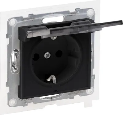 Image de Legrand IP44 SOCKET AUTO TERMINALS BLACK